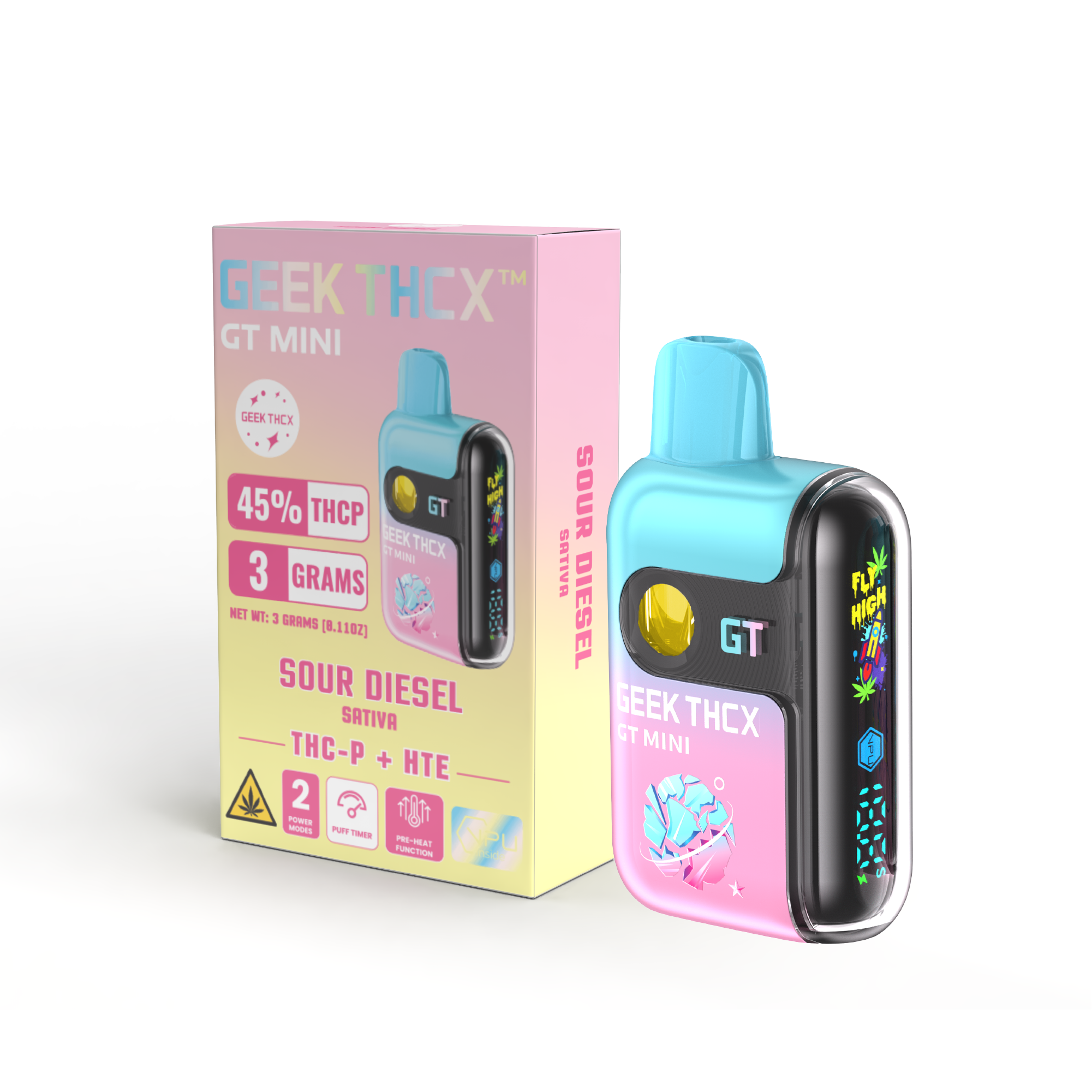 3 Gram 45% THCP + HTE Disposable Vape GEEK THC
