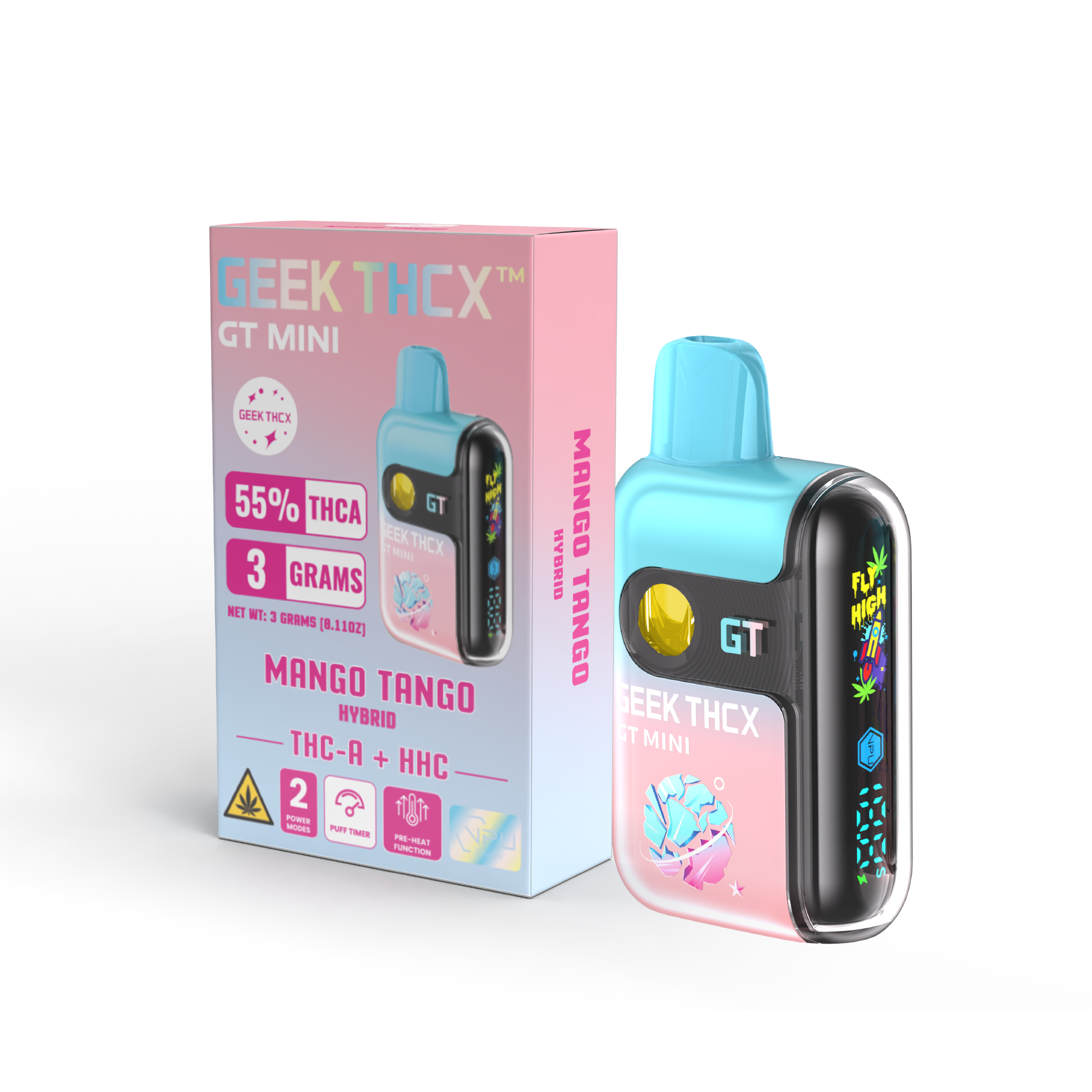 3 Gram 55% THCA + HHC Disposable Vape GEEK THC