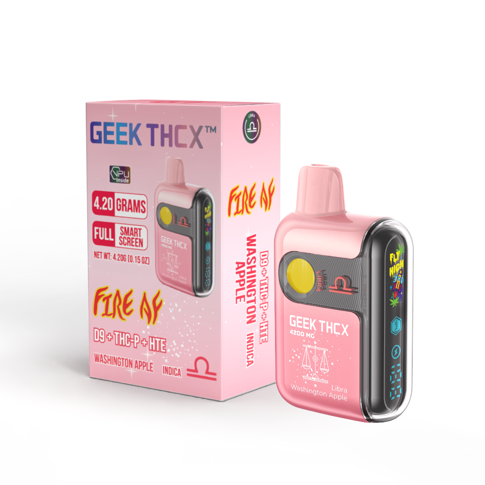 FIRE AF  - Libra - Washington Apple 4.20 Grams D9 + THCP + HTE Disposable Indica