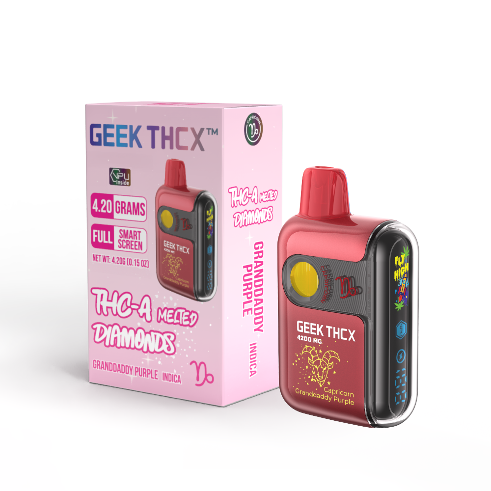 THC-A Melted Diamonds - Capricorn - Granddaddy Purple 4.20 Grams Disposable Indica