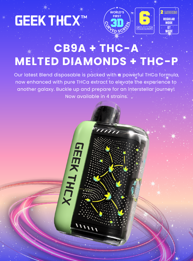 GEEK THC THCA CB9A THCP packed with powerful formula to elevate experience