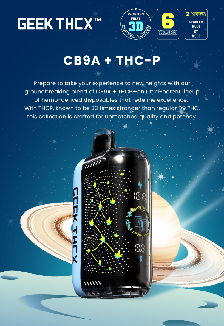 Geek THC Vape ultra-potent lineup of hemp-derived disposables for experienced users
